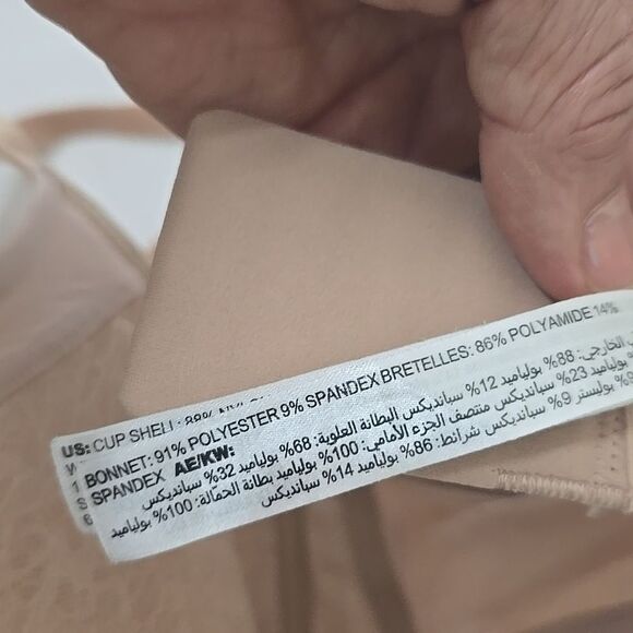 SOMA HUSH COLOR PERFECT COVERAGE BRA WITH LACE SZ 38DD - Picture 7 of 8